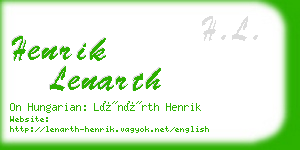 henrik lenarth business card
